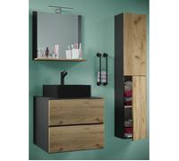 Mueble de lavabo de 4 piezas Lavabo Conjunto de muebles de baño Lavabo Lendas-BL Ancho 60 cm L Cajón Mueble de lavabo de 4 piezas Lavabo Conjunto de muebles de baño Lavabo Lendas-BL Ancho 60 cm L Cajó