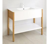 Mueble de lavabo Loft 2.0 con armario inferior de 100 cm, con estructura de madera