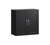 Mueble de pared armario suspendido con 2 puertas armario colgante para baño con balda ajustable negro 60 x 30 x 60 cm frg231-sch sobuy 30 cm