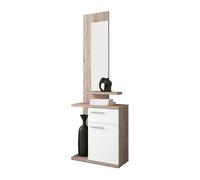 Mueble de recibidor enter blanco - nelson 60,5(móduloinferior)/30,2(espejo) x 186(mueblecompleto)/68,5(móduloinferior)/117,5(espejo) x 27,8(móduloinfe 60.5 cm