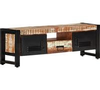 Mueble de televisión Living Store, 120x30x40 cm, madera maciza de estilo rústico