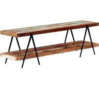 Mueble de televisión Living Store, 160x40x50 cm, madera maciza de estilo rústico