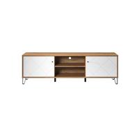 Mueble de tv 2 puertas y 2 nichos blanco mate l183 cm - touch