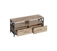 Mueble de TV 40 x 120 x 50 cm Marrón Roble y Negro