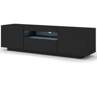 Mueble de TV Aura de 150 cm, color mate, con iluminación LED. Se puede colgar en la pared o colocar en el suelo. Mueble bajo universal, mueble de TV, mueble de televisión, aparador, mueble de alta fid
