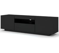 Mueble de TV Aura de 150 cm, color mate, sin iluminación LED. Se puede colgar en la pared o colocar en el suelo. Mueble bajo universal, mueble auxiliar para televisión, mueble de TV, aparador, mesa de