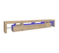 vidaXL Mueble de TV roble Sonoma con luces LED 260×36,5×40 cm