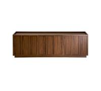 Mueble de tv de 3 puertas efecto nogal con borde superior elevado a140 cm - abel