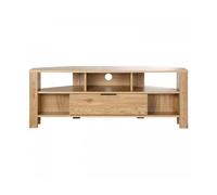Mueble de tv de esquina 1 cajón decoración roble - l120 cm