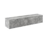 Mueble de tv de pared evaton aglomerado 140 x 33 x 30 cm efecto hormigón [en.casa]