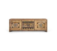 Mueble de tv fabricado en madera maciza de mango.