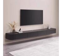 Mueble de TV flotante moderno - Mueble suspendido de pared de madera maciza para sala de estar, centro de entretenimiento Slish, diseño que ahorra espacio (140 x 20 x 30 cm)