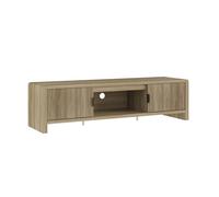 Mueble de tv lukkodso con 2 puertas mdf 150x40x40cm - roble medio claro [en.casa]