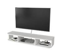 Mueble de tv oundsvas con 3 compartimentos 120x30x19cm - blanco [en.casa]