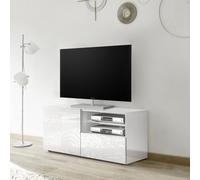 Mueble de TV pequeño MIRO con 1 puerta y 1 cajón, blanco