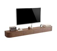 Mueble De TV Suspendido Marrón para Salón | Mueble Modular Largo con Espacio De Almacenamiento | Mueble De TV Moderno(160CM)