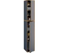 Mueble de zapato de madera | Dimensiones: W. 30 x H. 183 x D. 33 cm | Armario multiusos | 9 compartimentos | 2 puertas giratorias - Salia ancho 30 cm