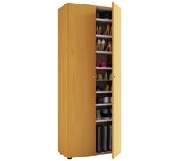 Mueble de zapato de madera | Dimensiones: W. 70 x H. 178 x D. 40 cm | Armario multiusos | 9 compartimentos - Vandol