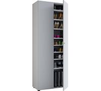 Mueble de zapato de madera | Dimensiones: W. 70 x H. 178 x D. 40 cm | Armario multiusos | 9 compartimentos - Vandol