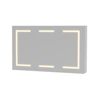 Mueble Espejo Baño Armario LED Antivaho Blanco Pared 3 Puertas Luz 3 Colores Enchufe Europeo USB Estante Inferior Almacenaje 100x60 cm