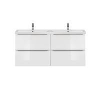 Mueble lavabo doble encastrable 120 cm april blanco