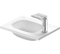 Mueble lavabo Duravit Sivida, 1 agujero para grifo a la derecha, sin rebosadero, 410x330mm, blanco seda mate, 2650053200