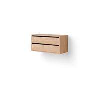 Mueble Librería Baja Con Estantes Roble