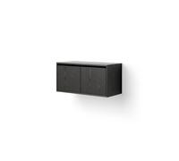 Mueble Librería Baja Con Puertas Fresno Negro