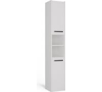 Mueble moderno para baño de 30 cm – Estantería tipo librería blanca | Color: Blanco | Tamaño: 30x30x170 cm