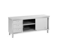Mueble neutro de acero inoxidable - ECO - 200 x 60 cm - 600 kg - Royal Catering
