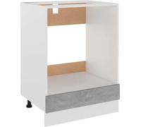 Mueble para horno "Riga" gris hormigón 60x46x81,5 cm madera de ingeniería
