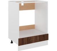 Mueble para horno "Riga" roble marrón 60x46x81,5 cm madera de ingeniería