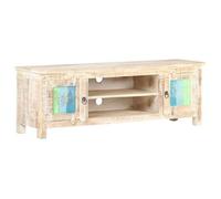 Mueble Para Tv De Madera Maciza De Acacia Rugosa 120x30x40 Cm Vidaxl