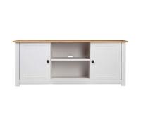 Mueble para tv madera de pino estilo panamá blanco 120x40x50 cm