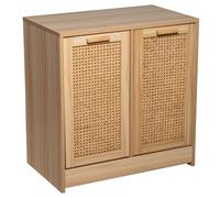 Mueble portarropa madera, ratannatural, necesita montaje 66x40x68cm, material: dm y papel
