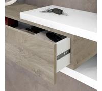 MUEBLE RECIBIDOR CAJON Y ESPEJO 19X95X26 CM ROBLE BLANCO ARTIK