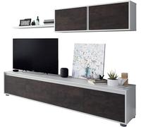 Mueble salon Alida Blanco Artik- Oxido 43 cm(alto)200 cm(ancho)41 cm(largo)