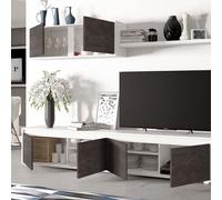 MUEBLE SALÓN CON ESTANTE 200x43x41CM BLANCO ARTIK/OXIDO