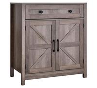 Mueble tipo aparador para cafetería, mesa para cafetería de estilo rústico con cajón, aparador con dos puertas tipo granero, mueble aparador para sala de estar, recibidor o cocina, de 75 x 37,5 x 80 c