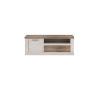 Mueble tv 1 puerta y 1 cajón verona blanco y madera