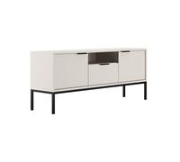 Mueble tv 135 cm seattle blanco patas negras