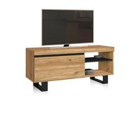 Mueble TV con almacenamiento 120 cm Ebos UP Nude oak - ash