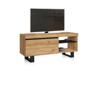 Mueble TV con almacenamiento 120 cm Ebos UP Nude oak - ash