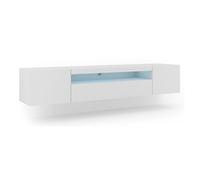 Mueble tv de pared 3 puertas 200 cm led aurus blanco