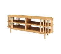 Mueble tv jarvenpaa 4 compartimentos bambú 140x40x50cm natural [en.casa]