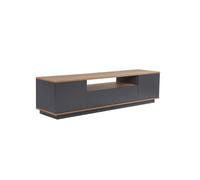Mueble tv melanie y natural y grafito y madera para hogar moderno mueble de almacenaje - homekit
