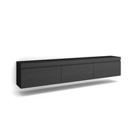 Mueble TV Skraut Home, Muebles de salón, almacenaje, 240x35x45cm, Colgado, Suspendido, Estilo Moderno Black