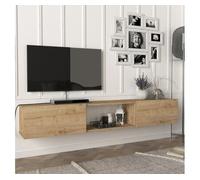 Mueble tv suspendido paltamo aglomerado 180 x 31 x 30 cm - roble [en.casa]