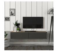 Mueble tv suspendido toivakka aglomerado 135 x 31 x 25 cm - roble / antracita [en.casa]