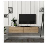 Mueble tv suspendido toivakka aglomerado 135 x 31 x 25 cm - roble [en.casa]